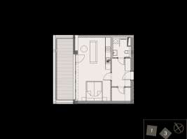 Rezidenci Štěpánov, Valašské Meziříčí, bytová jednotka 1+kk, 39,02  m², balkon 12,73  m²