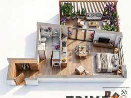Rezidenci Štěpánov, Valašské Meziříčí, bytová jednotka 1+kk, 42,11  m², balkon 19,19  m²
