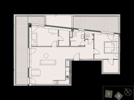 Rezidenci Štěpánov, Valašské Meziříčí, bytová jednotka 3+kk, 77,80  m², dva balkony  celkem 36,74  m²