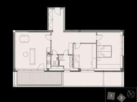 Rezidenci Štěpánov, Valašské Meziříčí, bytová jednotka 3+kk, 89,31  m², balkon 13,41  m²