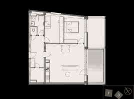 Rezidenci Štěpánov, Valašské Meziříčí, bytová jednotka 3+kk, 78,62  m², balkón 12,16  m²