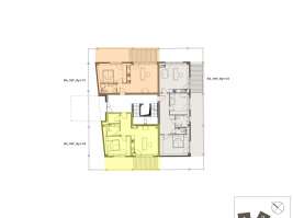 Rezidenci Štěpánov, Valašské Meziříčí, byt. jedn. 2+kk, 46,85  m², terasa 8,16  m², zahrada 70,4  m²