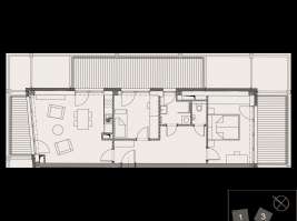 Rezidenci Štěpánov, Valašské Meziříčí, bytová jednotka 3+kk, 65,49  m², balkony 34,4  m²