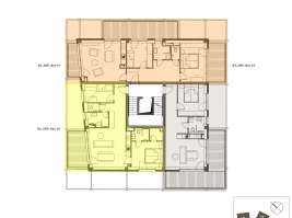 Rezidenci Štěpánov, Valašské Meziříčí, bytová jednotka 3+kk, 65,49  m², balkony 34,4  m²
