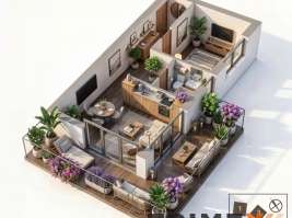 Rezidenci Štěpánov, Valašské Meziříčí, bytová jednotka 2+kk, 45,26  m², balkon 25,40  m²