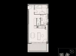 Rezidenci Štěpánov, Valašské Meziříčí, bytová jednotka 2+kk, 44,89  m², balkon 9,72  m²