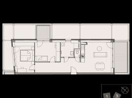 Rezidenci Štěpánov, Valašské Meziříčí, bytová jednotka 3+kk, 66,57  m², balkony 14,16  m²