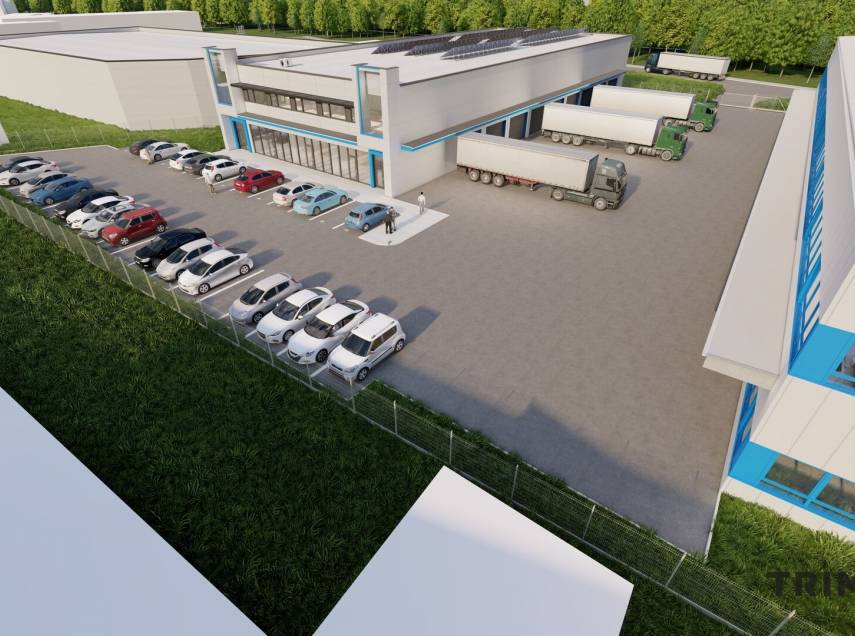 Nájem skladovací a výrobní haly s celkovou výměrou 1355  m²
