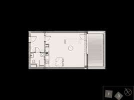 Rezidenci Štěpánov, Valašské Meziříčí, bytová jednotka 1+kk, 41,09  m², balkon 11,92  m²